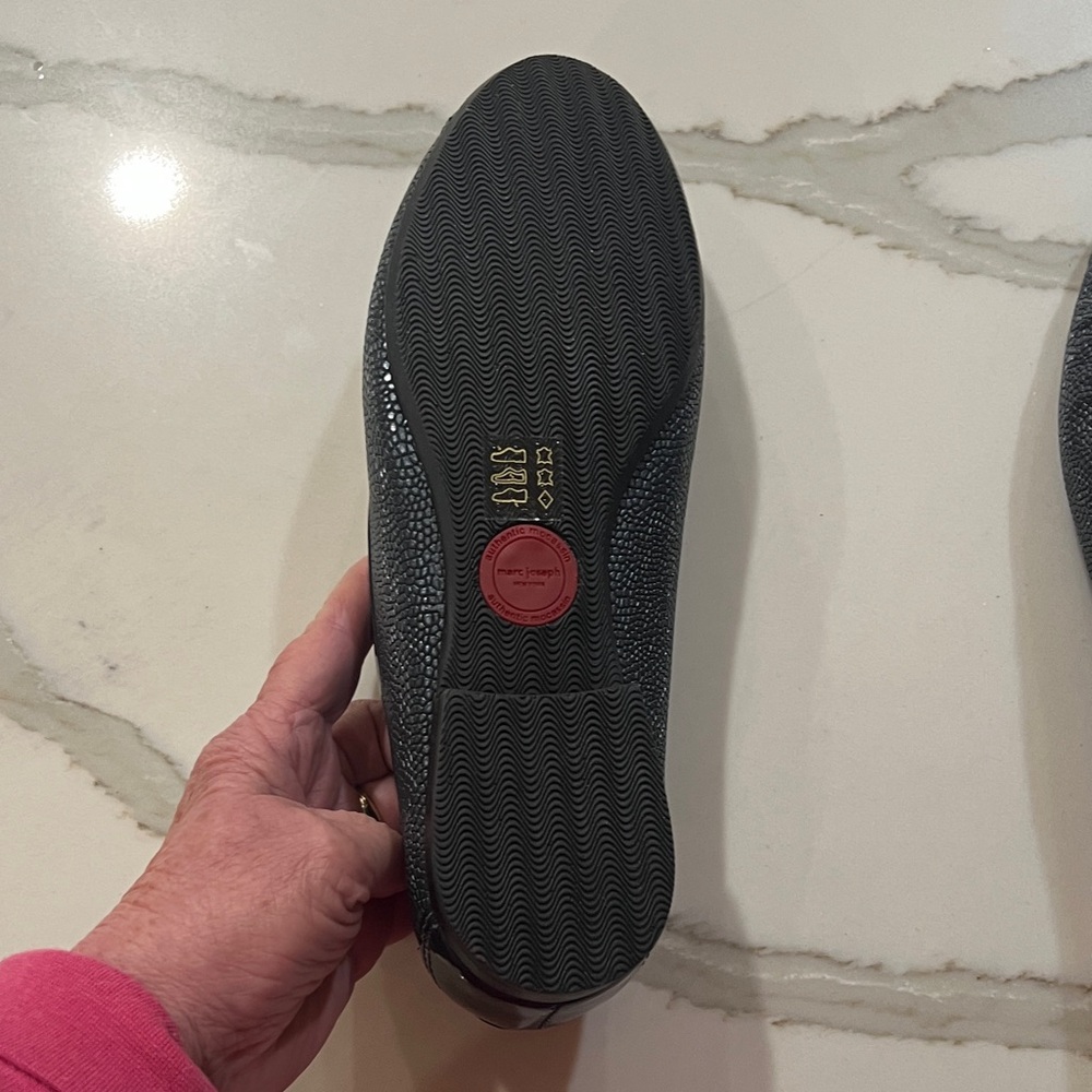 Marc Joseph Leather Navy Loafers with Tassels and Studs. New without Tags - Picture 2 of 4